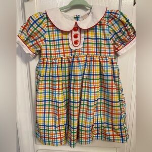 Colorful Plaid Apple School Dress